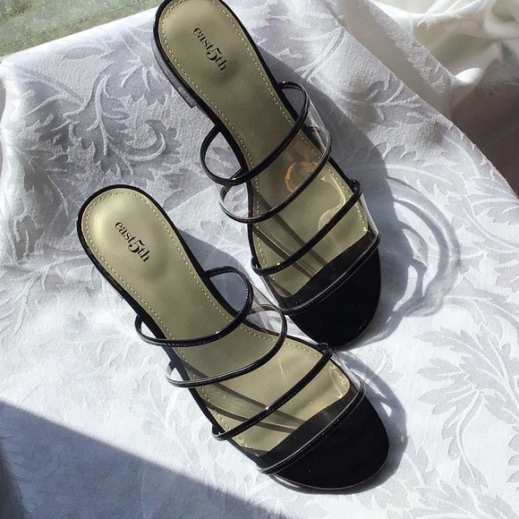 East 5th Shoes - Clear Band Slides/Sandal